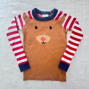 Hanna Andersson Reindeer Pajama Top EUC 6/7